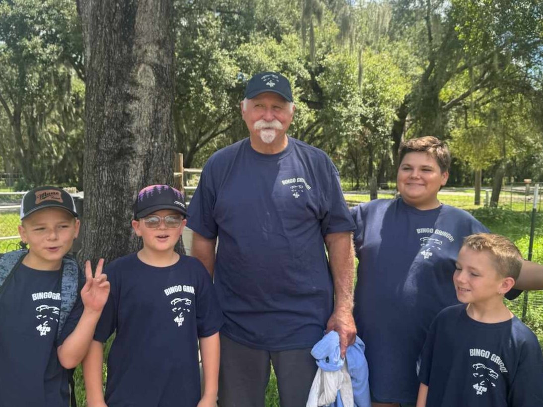 Just LOOK at these Happy Faces! Loving their New Shirts with their Grand-Dad