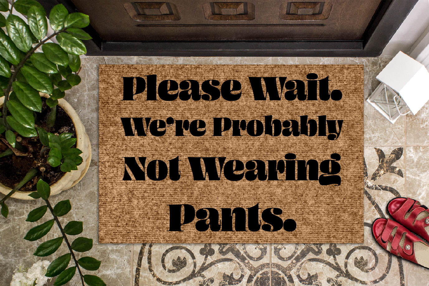 Please Wait. Sisal Door mat