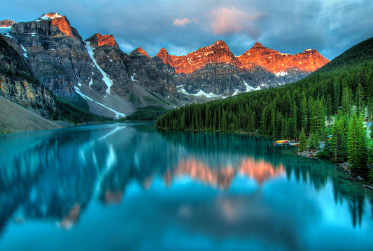 Rocky Mountains and Crystal clear lake Mural